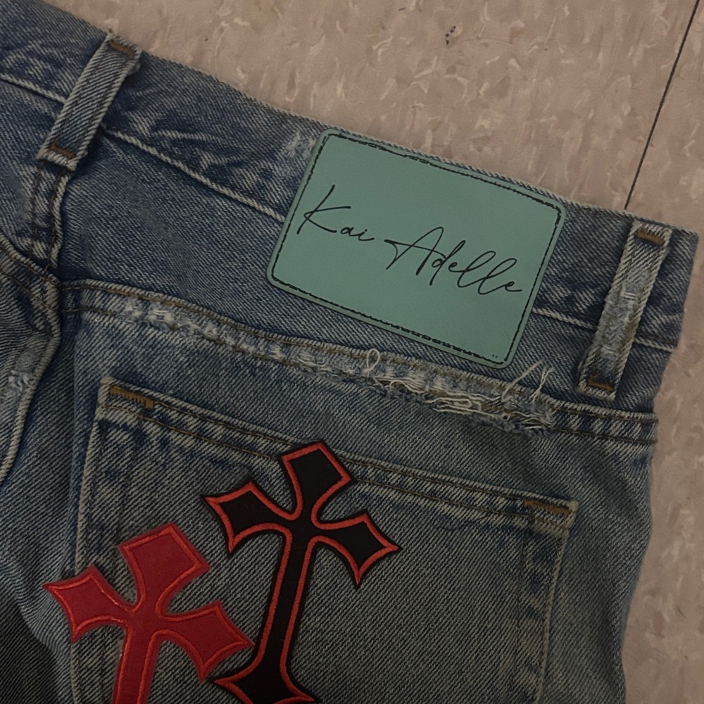 Patchwork Graphic Jeans the arent full length - image 2